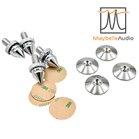 Bộ 4 chân đinh chén hứng bằng kim loại mạ Rhodium
