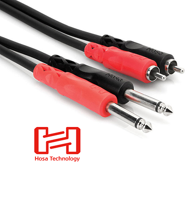 Dây tín hiệu Hosa CPR-202 2x6.3mm ra 2 RCA